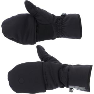 DOING SOMETHING GREAT Women’s Sherpa Fleece Flip Top Mitten(Black)