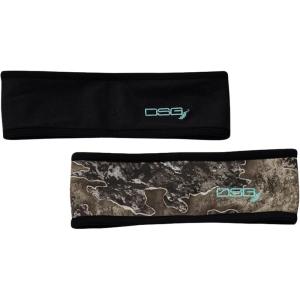 DSG Outerwear Women’s Reversible Hunting Headband – Camo & Solid Micro Fleece Ear Warmer – Warm, Comfortable, Moisture-Wicking Outdoor Headband(Black/Realtree Excape)