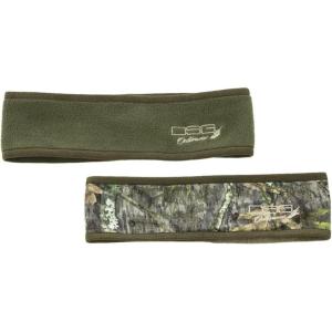 DSG Outerwear Women’s Reversible Hunting Headband – Camo & Solid Micro Fleece Ear Warmer – Warm, Comfortable, Moisture-Wicking Outdoor Headband(Mossy Oak Obsession/Olive)