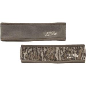 DSG Outerwear Women’s Reversible Hunting Headband – Camo & Solid Micro Fleece Ear Warmer – Warm, Comfortable, Moisture-Wicking Outdoor Headband(Mossy Oak Bottomland/Stone)