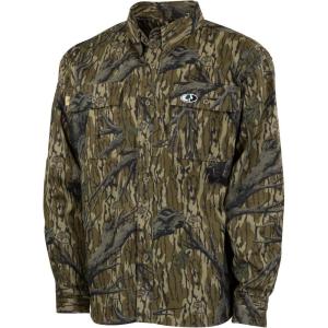 Mossy Oak Men’s Long Sleeve Camo Hunting Shirts Cotton Mill(Original Treestand)