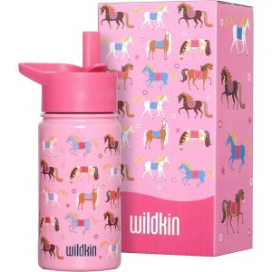 Wildkin Mossy Oak 32oz Kids Water Bottle – Leakproof, Vacuum-Insulated, Durable, Easy-Clean – Bottom Land(Horses)