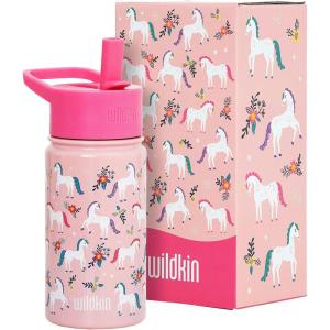 Wildkin Mossy Oak 32oz Kids Water Bottle – Leakproof, Vacuum-Insulated, Durable, Easy-Clean – Bottom Land(Magical Unicorns)