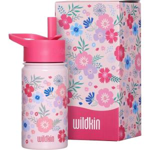 Wildkin Mossy Oak 32oz Kids Water Bottle – Leakproof, Vacuum-Insulated, Durable, Easy-Clean – Bottom Land(Pink Floral)
