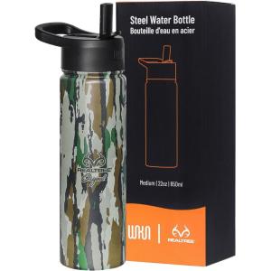 Wildkin Mossy Oak 32oz Kids Water Bottle – Leakproof, Vacuum-Insulated, Durable, Easy-Clean – Bottom Land(Realtree Original)