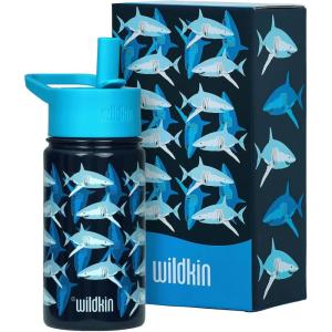 Wildkin Mossy Oak 32oz Kids Water Bottle – Leakproof, Vacuum-Insulated, Durable, Easy-Clean – Bottom Land(Sharks)