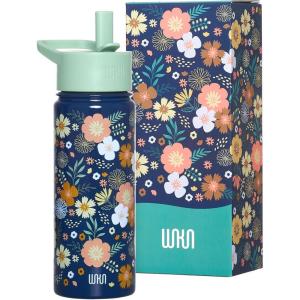 Wildkin Mossy Oak 32oz Kids Water Bottle – Leakproof, Vacuum-Insulated, Durable, Easy-Clean – Bottom Land(Wildflower Bloom)