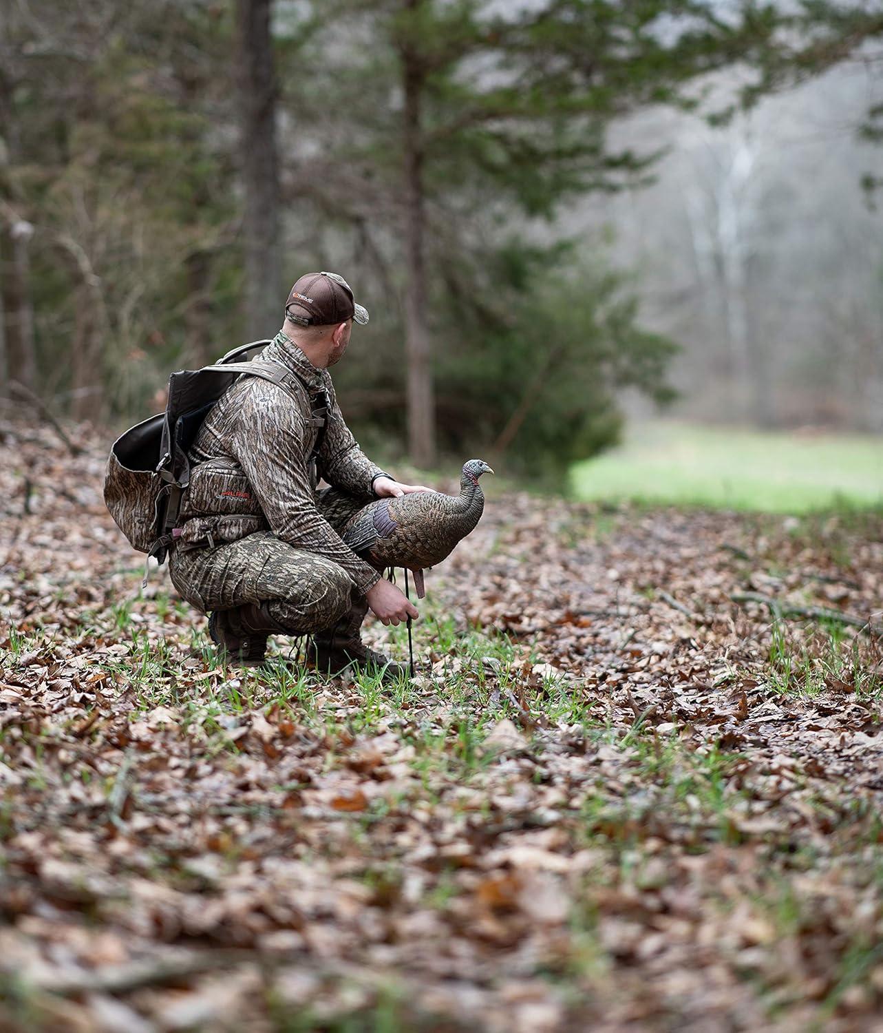 imageALPS OutdoorZ Impact Camo Turkey Vest with Removable Flip Down Seat Game Bag and Plenty of Pockets for Calls and StrikersMossy Oak Bottomland