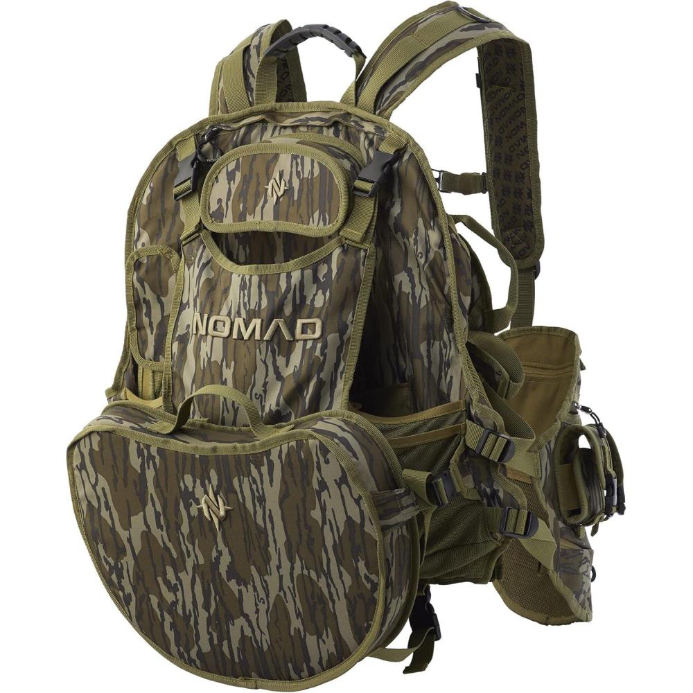 imageNomad Mens Killin Time Turkey Vest  Camo Turkey Hunting Vest Mossy Oak Bottomland One Size