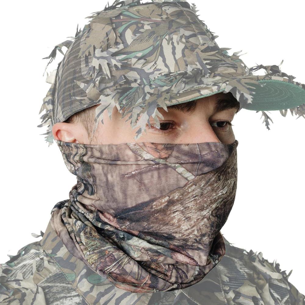 imageQuikCamo Camo Face Mask Gaiter for Turkey HuntingMossy Oak Breakup Country Camo
