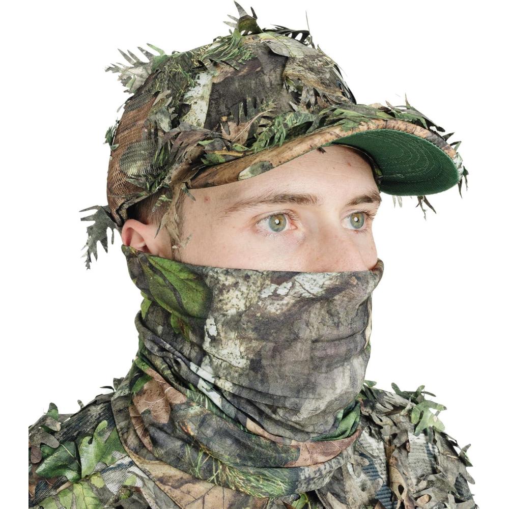 imageQuikCamo Camo Face Mask Gaiter for Turkey HuntingNwtf Mossy Oak Obsession Camo