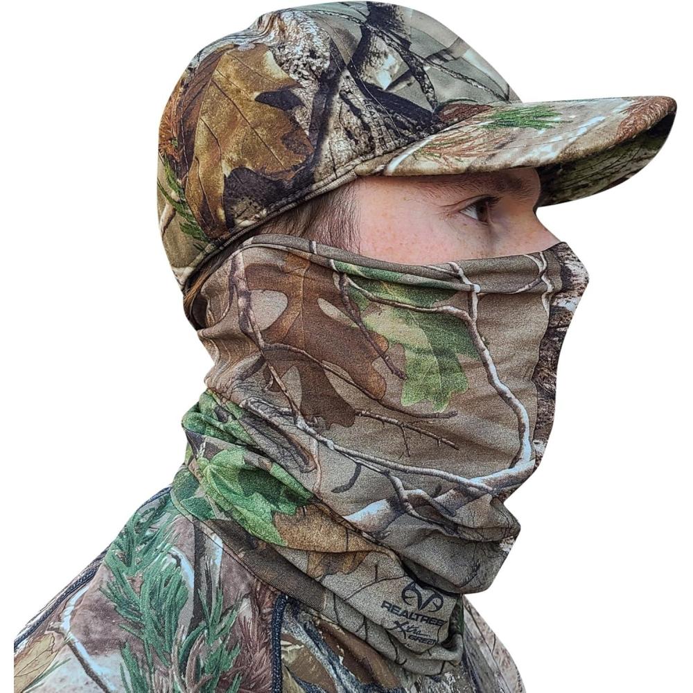 imageQuikCamo Camo Face Mask Gaiter for Turkey HuntingRealtree Xtra Green Camo