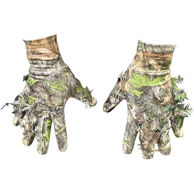 imageQuikCamo Mossy Oak and Realtree Lightweight 3D Leafy Camo Hunting Gloves for Men Touch Screen Enabled or Fingerless OptionsTouch Screen Tips NWTF Obsession