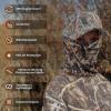 QuikCamo Camo Face Mask Gaiter for Turkey Hunting(Mossy Oak Shadow Grass Blades Camo)