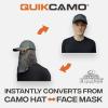 QuikCamo Mossy Oak Duck Blind Camo Face Mask & Hat for Men – OSFM, Adjustable Mesh Camo Turkey Hunting Mask(Black)