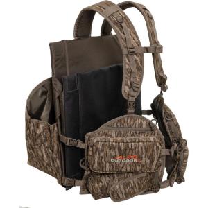 ALPS OutdoorZ Impact Camo Turkey Vest with Removable Flip Down Seat, Game Bag and Plenty of Pockets for Calls and Strikers(Mossy Oak Bottomland)