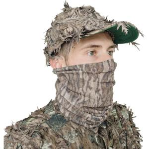 QuikCamo Camo Face Mask Gaiter for Turkey Hunting(Mossy Oak New Bottomland Camo)