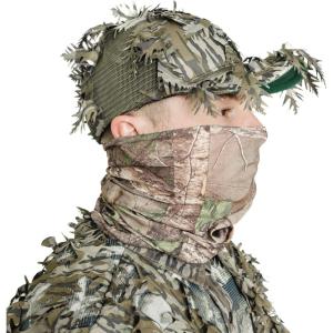 QuikCamo Camo Face Mask Gaiter for Turkey Hunting(Realtreee Xtra Camo)