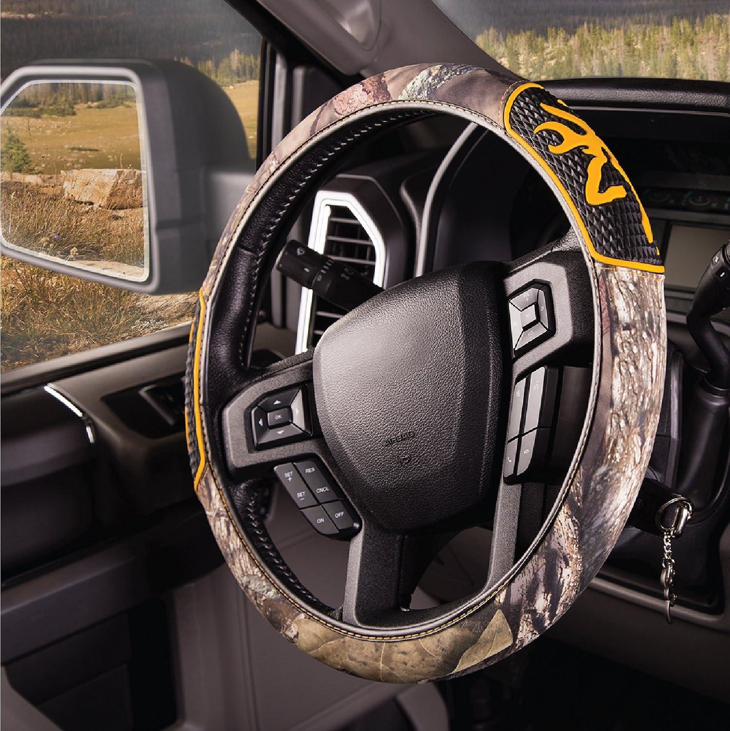 imageBrowning Steering Wheel Covers for Car Truck and SUV Durable Steering Wheel Cover ProtectionMossy Oak Break Up Country Camo