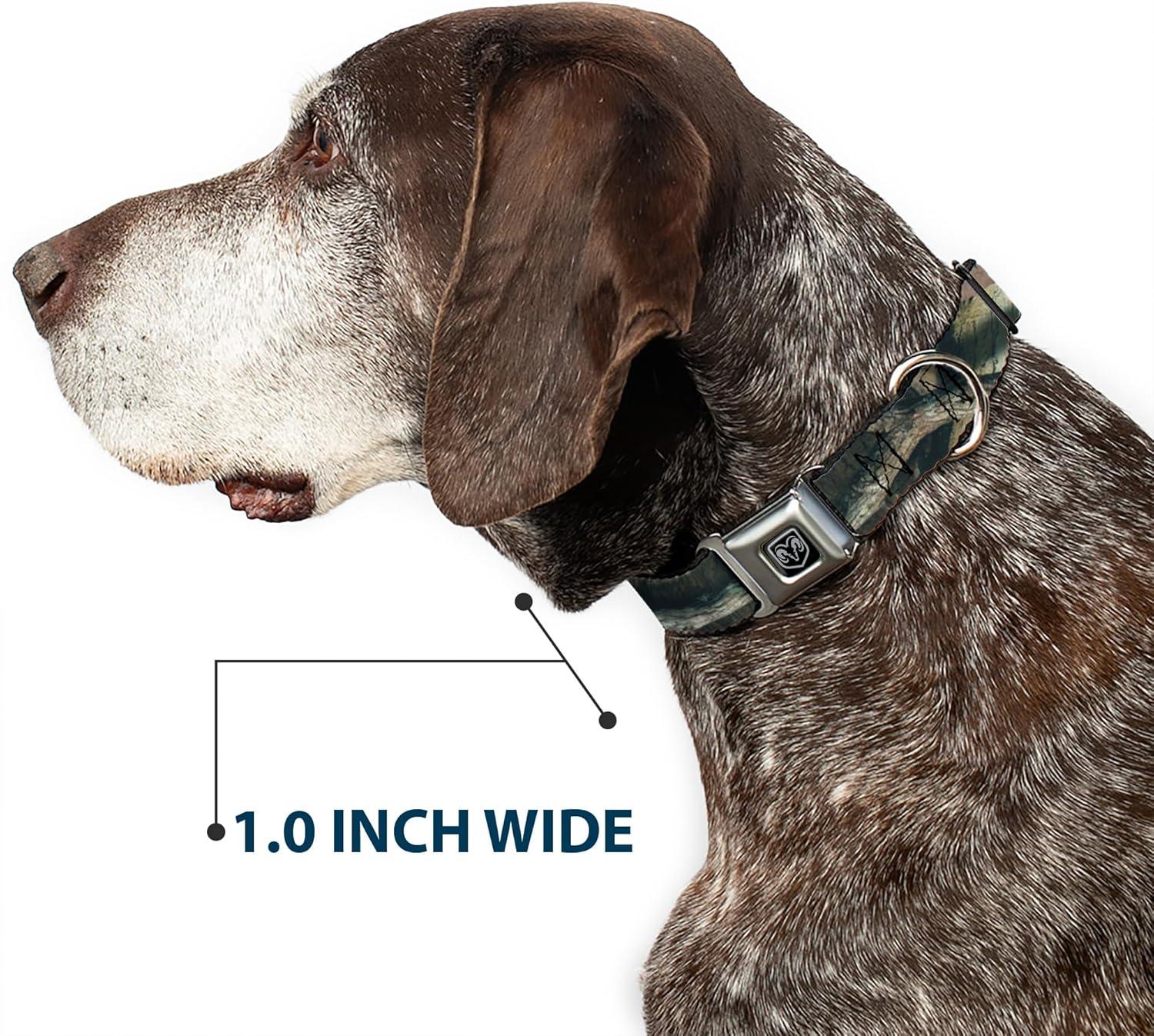 imageBuckleDown Dog Collar Seatbelt Buckle Mossy Oak Break Up Infinity 18 to 32 Inches 15 Inch Wide1 Wide Fits 1117 Neck Medium