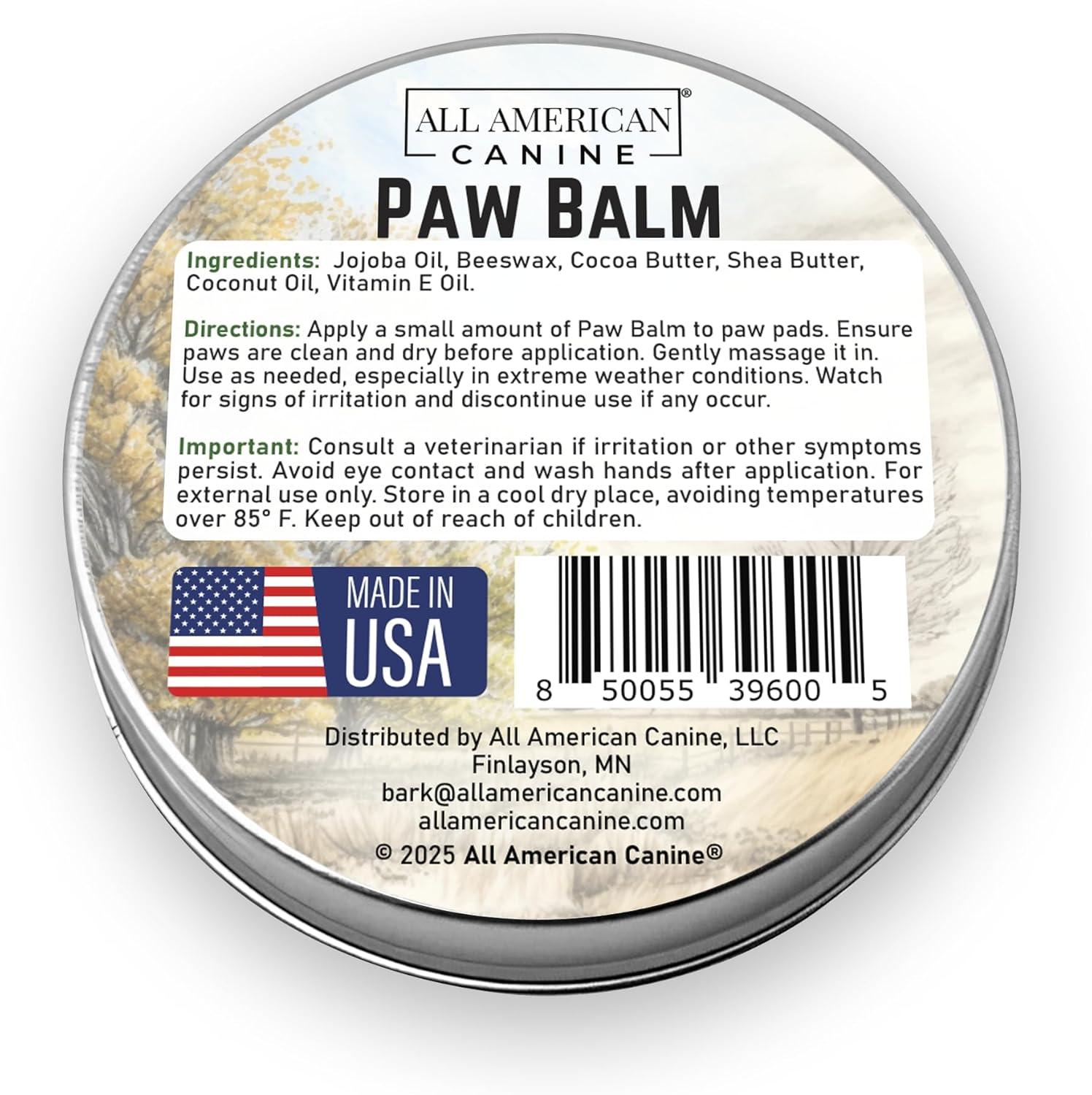 imageSoothing Paw Balm with Natural Ingredients for Dog Paw Protection and Nourishment Suitable for Active Working and Sporting Dogs 4 oz1 oz