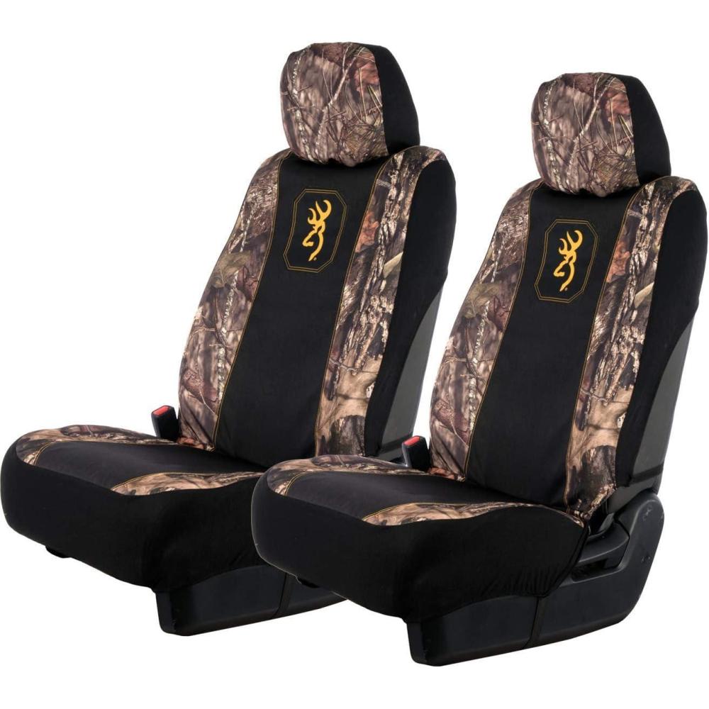 imageBrowning Universal Front and Bench Seat Covers Water Resistant for Car Truck and SUV Buckmark Mossy Oak BreakUp Country Single Full Size BenchMossy Oak BreakUp Country