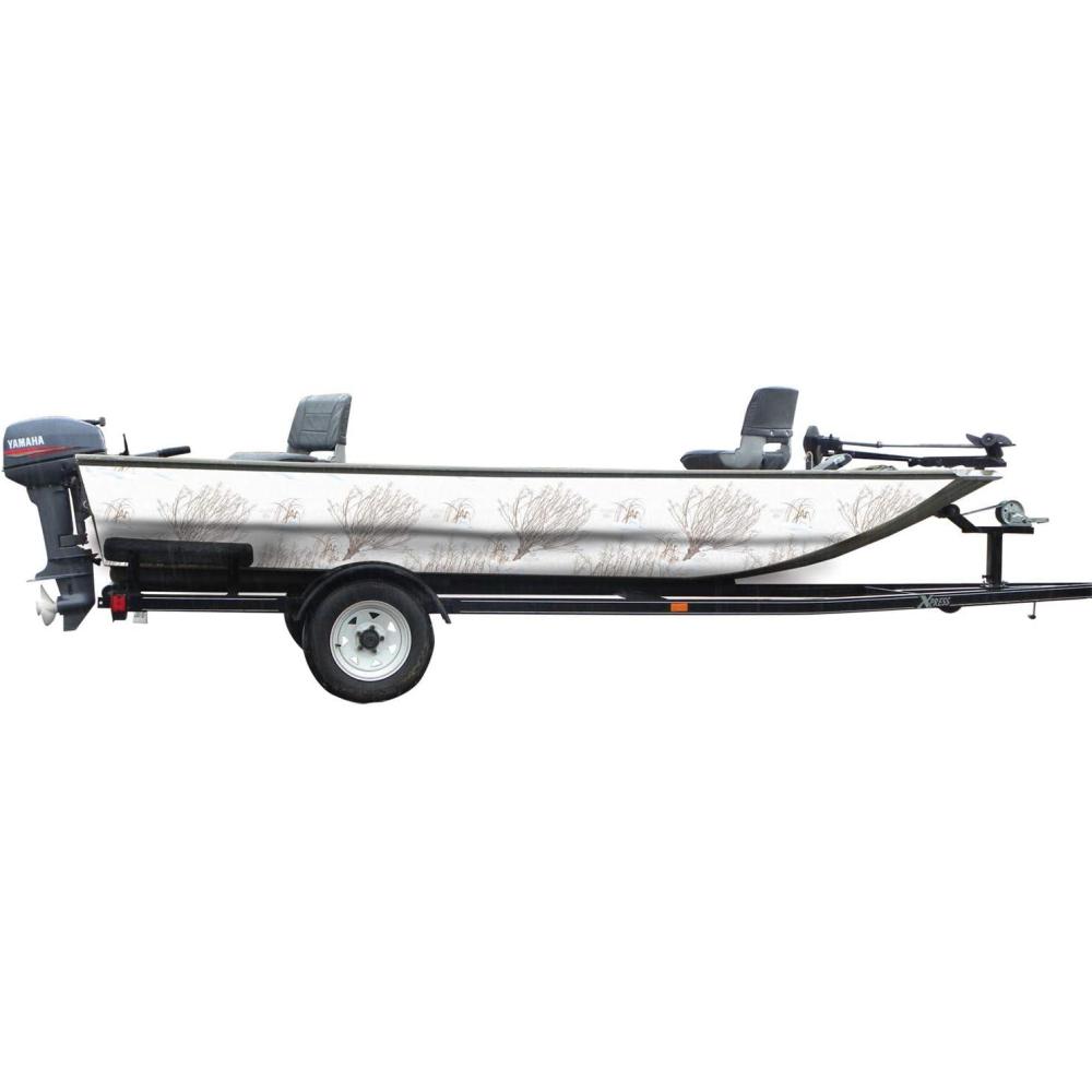 imageMossy Oak Graphics Bottomland Camo Boat Wrap Kit Easy to Install Vinyl Wrap with Matte Finish 18quot x 12 KitWinter Brush