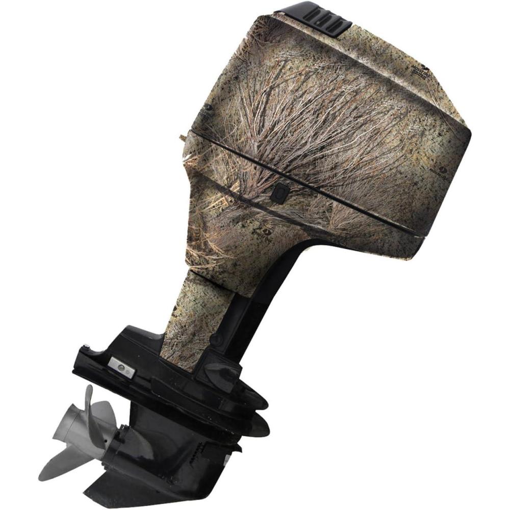 imageMossy Oak Graphics Bottomland Pink Camo Boat Motor Wrap Kit  Easy to Install Vinyl Wrap with Matte Finish  20 HP Or Less KitBrush