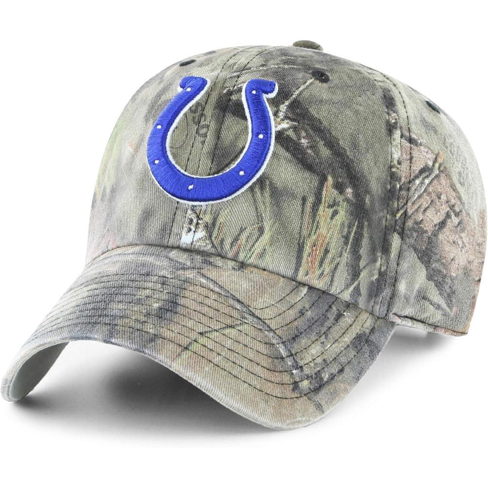imageOTS NFL Indianapolis Colts Mens Challenger Adjustable Hat Mossy Oak One Size