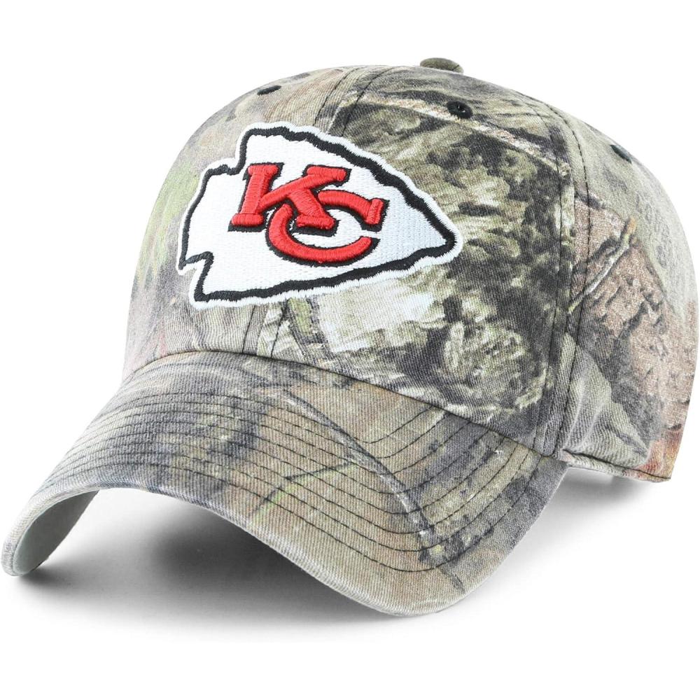 imageOTS NFL Kansas City Chiefs Mens Challenger Adjustable Hat Mossy Oak One Size
