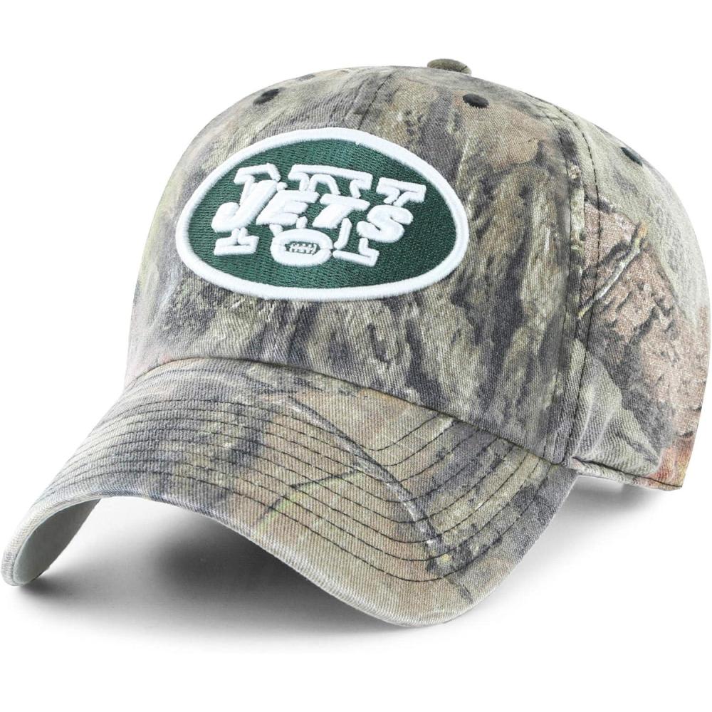 imageOTS NFL New York Jets Mens Challenger Adjustable Hat Mossy Oak One Size