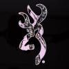 Browning Buckmark Decal(Mossy Oak Break Up Pink / Gray)