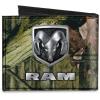 Buckle-Down Canvas Bi-fold Wallet-Ram Logo Mossy Oak Break-up Infinity(Multicolor)
