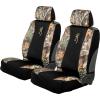 Browning Universal Front and Bench Seat Covers, Water Resistant for Car, Truck, and SUV, Buckmark (Mossy Oak Break-Up Country), Single, Full Size Bench(Morgan (Realtree Edge))