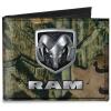 Buckle-Down Canvas Bi-fold Wallet-Ram Logo Mossy Oak Break-up Infinity(Multicolor)