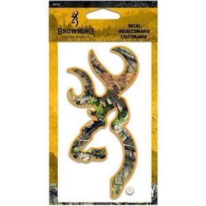 Browning Buckmark Decal(Mossy Oak Country / Gold)