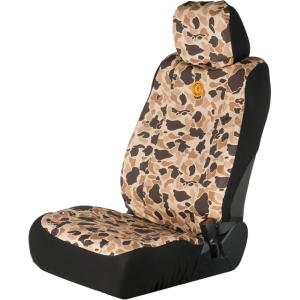 Browning Universal Front and Bench Seat Covers, Water Resistant for Car, Truck, and SUV, Buckmark (Mossy Oak Break-Up Country), Single, Full Size Bench(Arms Co. (Tan Duck Camo))