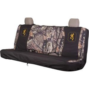Browning Universal Front and Bench Seat Covers, Water Resistant for Car, Truck, and SUV, Buckmark (Mossy Oak Break-Up Country), Single, Full Size Bench(Buckmark (Mossy Oak Break-Up Country))