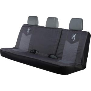 Browning Universal Front and Bench Seat Covers, Water Resistant for Car, Truck, and SUV, Buckmark (Mossy Oak Break-Up Country), Single, Full Size Bench(Chevron (Heather Black))