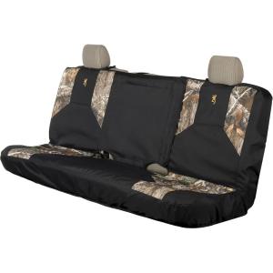 Browning Universal Front and Bench Seat Covers, Water Resistant for Car, Truck, and SUV, Buckmark (Mossy Oak Break-Up Country), Single, Full Size Bench(Excursion (Realtree Edge))