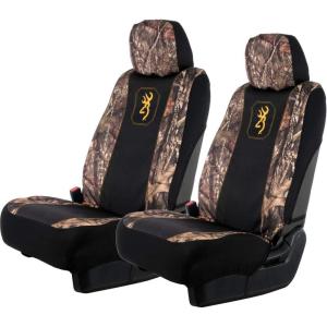 Browning Universal Front and Bench Seat Covers, Water Resistant for Car, Truck, and SUV, Buckmark (Mossy Oak Break-Up Country), Single, Full Size Bench(Mossy Oak Break-Up Country)