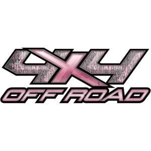 Mossy Oak Graphics 4×4 Off Road Decal, Easy to Install, No-fade, Cast Vinyl, Hi-def, Matte Finish, Many Patterns(Bottomland Pink)