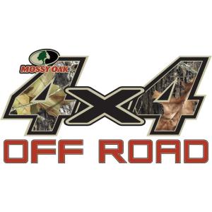 Mossy Oak Graphics Logo 4×4 Off Road Decal, Easy to Install, No-fade, Cast Vinyl, Hi-Def, Matte Finish, Many Patterns(Break-up)