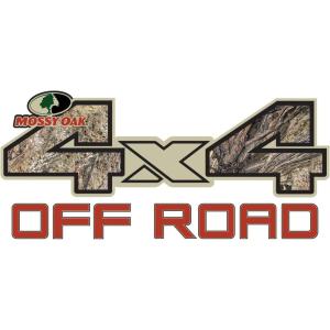 Mossy Oak Graphics Logo 4×4 Off Road Decal, Easy to Install, No-fade, Cast Vinyl, Hi-Def, Matte Finish, Many Patterns(Brush)