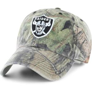 OTS NFL Oakland Raiders Men’s Challenger Adjustable Hat, Mossy Oak, One Size