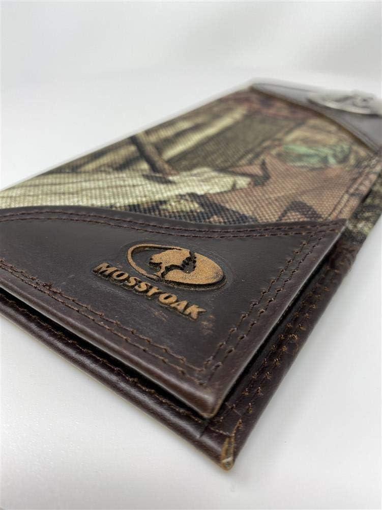 imageZEPPRO NCAA Mens Mossy Oak Nylon and Leather Secretarystyle Roper Concho WalletCamo