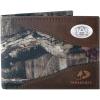 NCAA Auburn Tigers Zep-Pro Mossy Oak Nylon and Leather Passcase Concho Wallet, Camouflage, One Size
