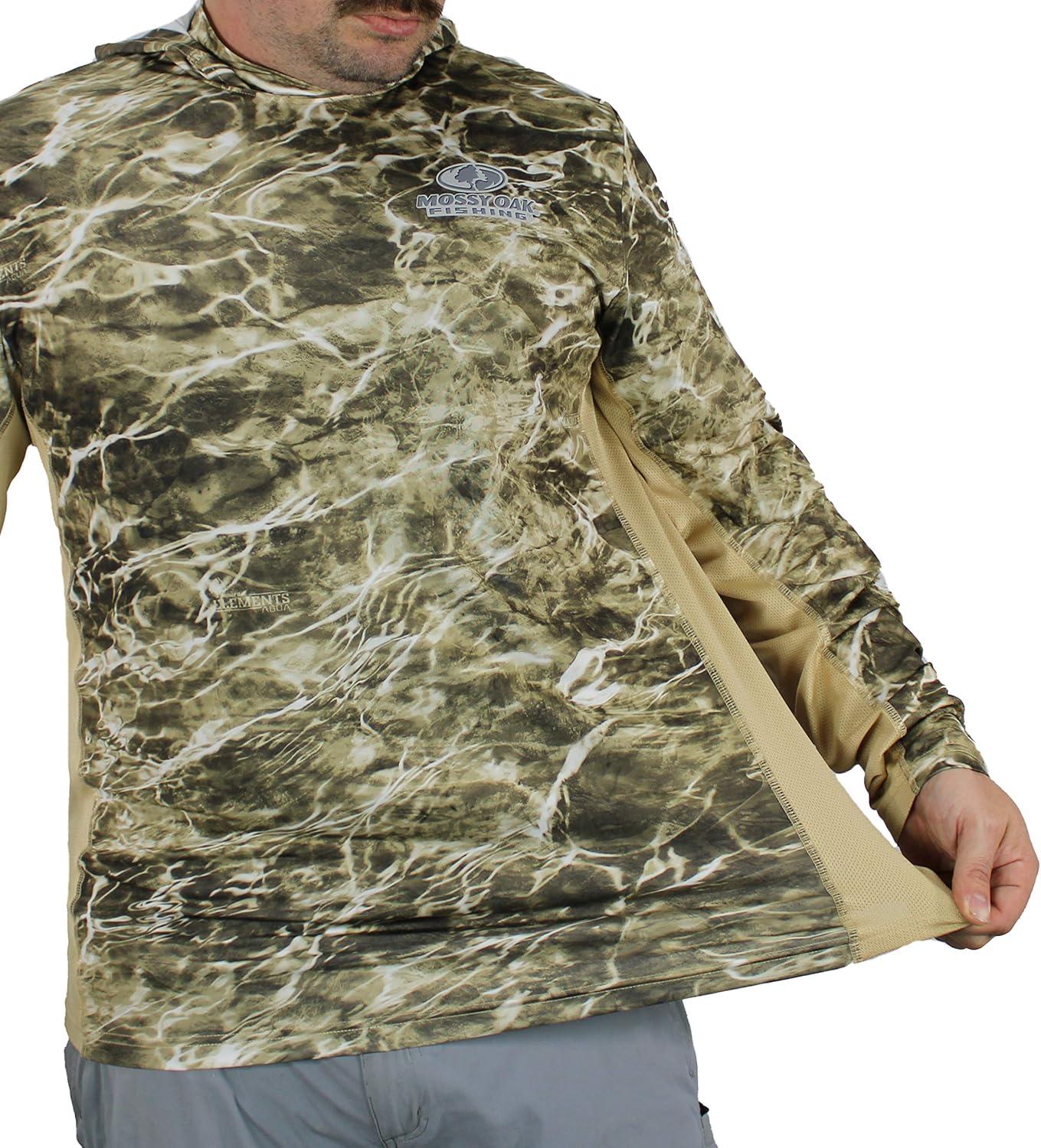 imageEAG Elite Mossy Oak Elements Performance SPF Fishing Sun Hoodie UPF 50Sand Crab