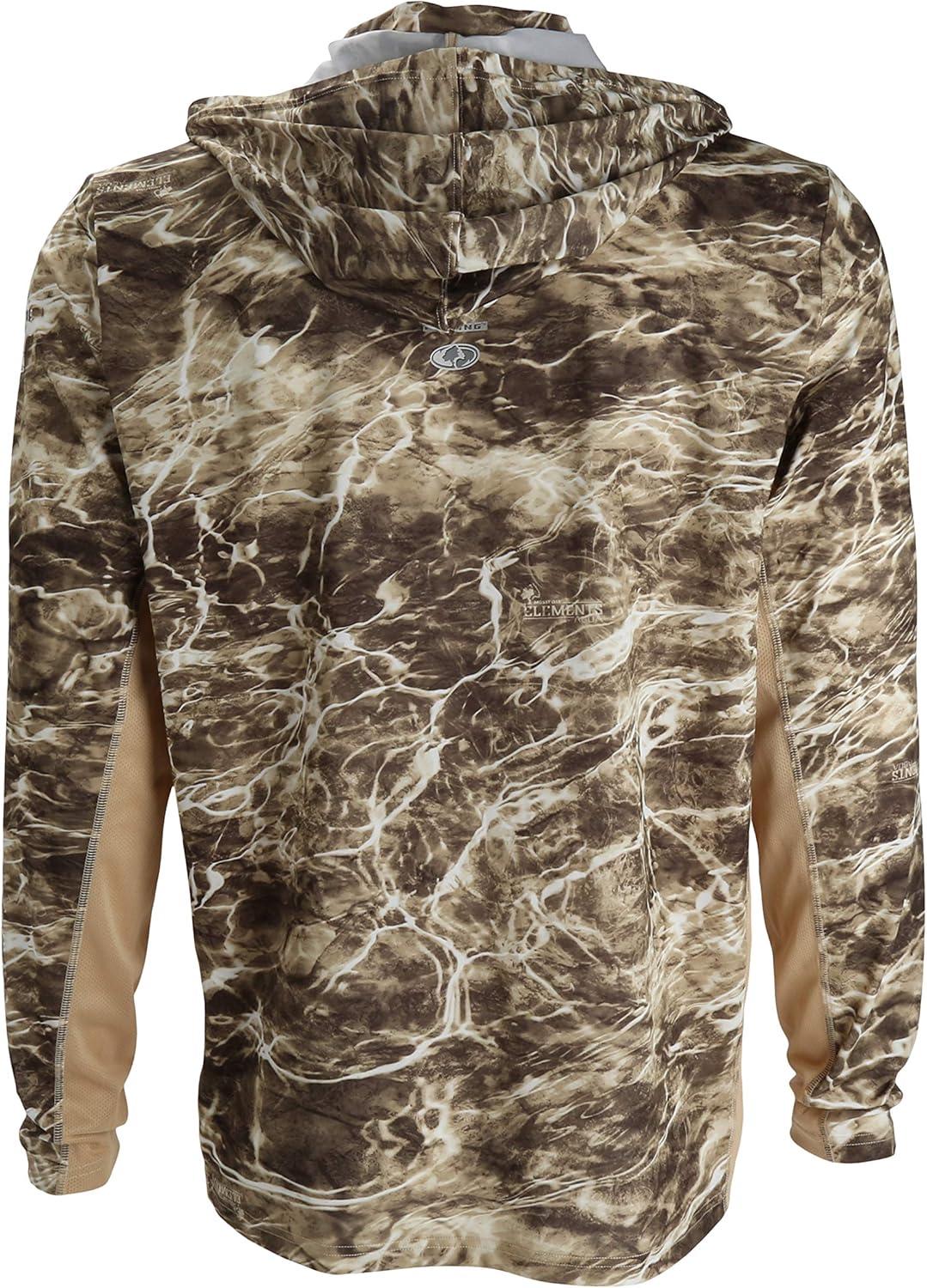 imageEAG Elite Mossy Oak Elements Performance SPF Fishing Sun Hoodie UPF 50Sand Crab