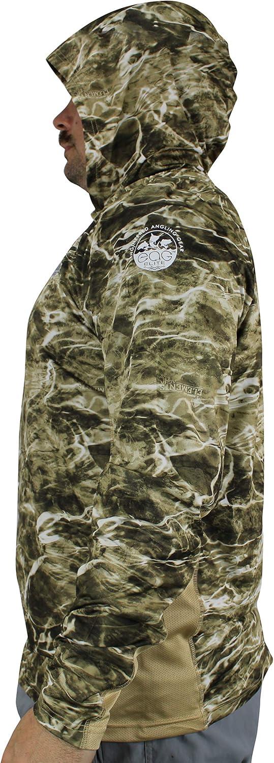 imageEAG Elite Mossy Oak Elements Performance SPF Fishing Sun Hoodie UPF 50Sand Crab